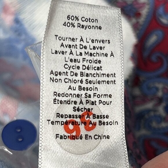 Talbots Cardigan Sweater 2X Lightweight Button Geometric Scrolls Office Church - Picture 13 of 13